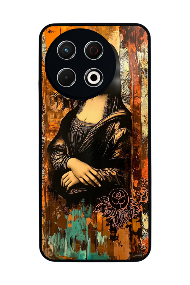 Tecno Spark 30 Pro Uyumlu Monalisa Tasarımlı Glossy Premium Kılıf