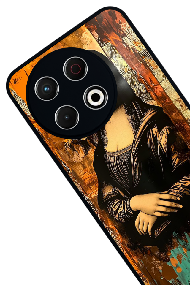 Tecno Spark 30 Pro Uyumlu Monalisa Tasarımlı Glossy Premium Kılıf