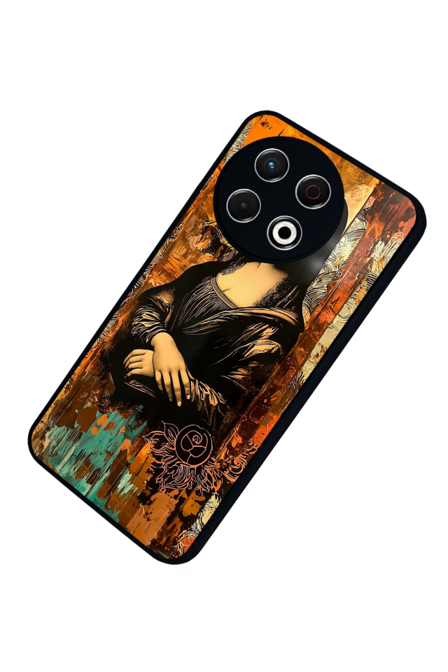 Tecno Spark 30 Pro Uyumlu Monalisa Tasarımlı Glossy Premium Kılıf