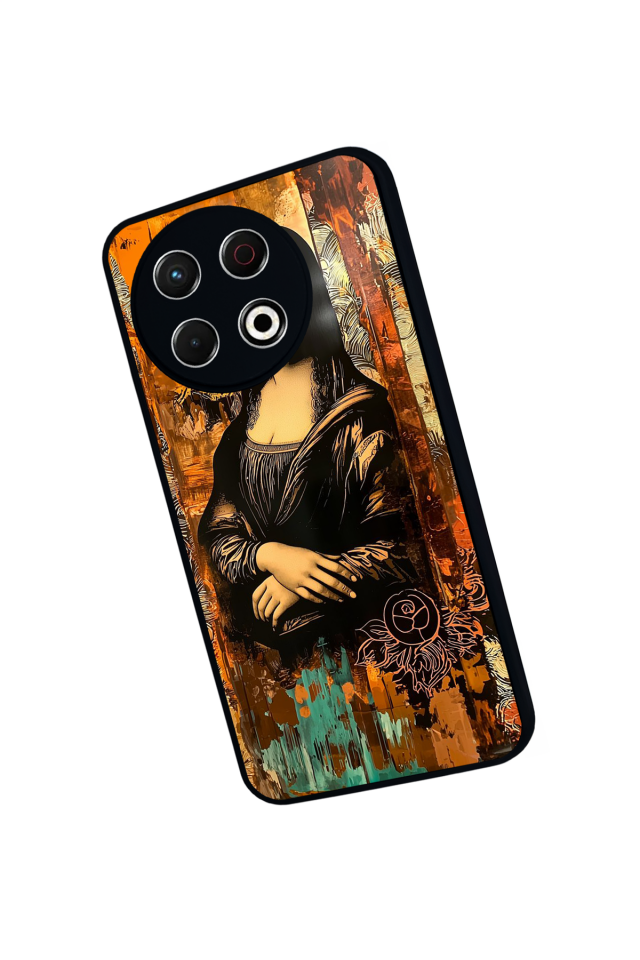 Tecno Spark 30 Pro Uyumlu Monalisa Tasarımlı Glossy Premium Kılıf