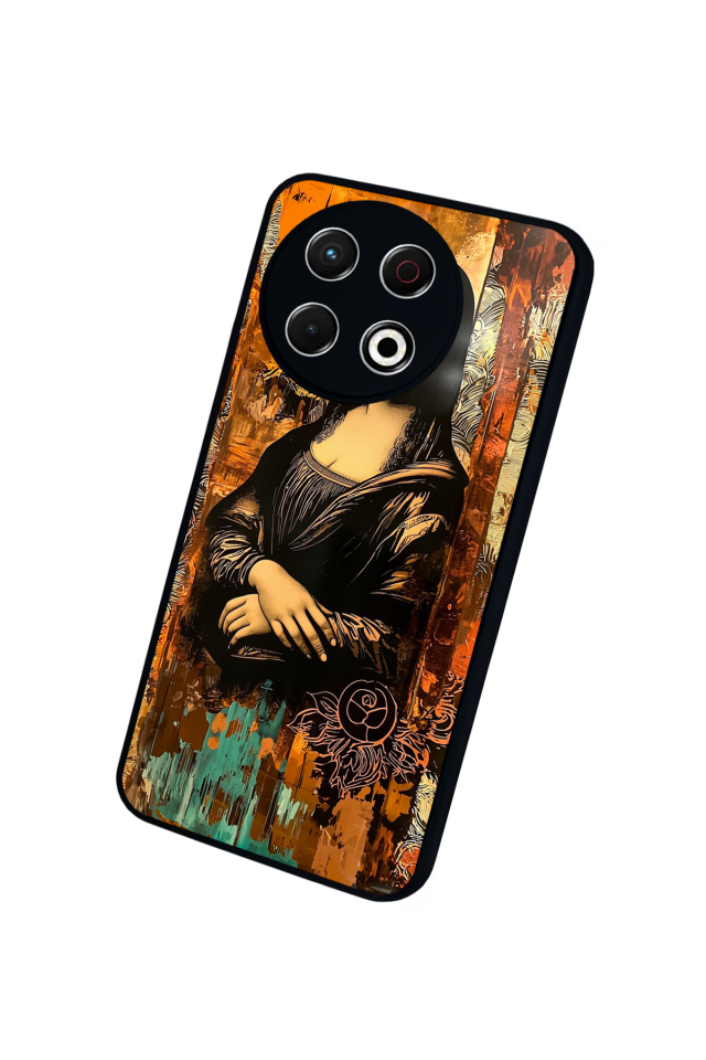 Tecno Spark 30 Pro Uyumlu Monalisa Tasarımlı Glossy Premium Kılıf