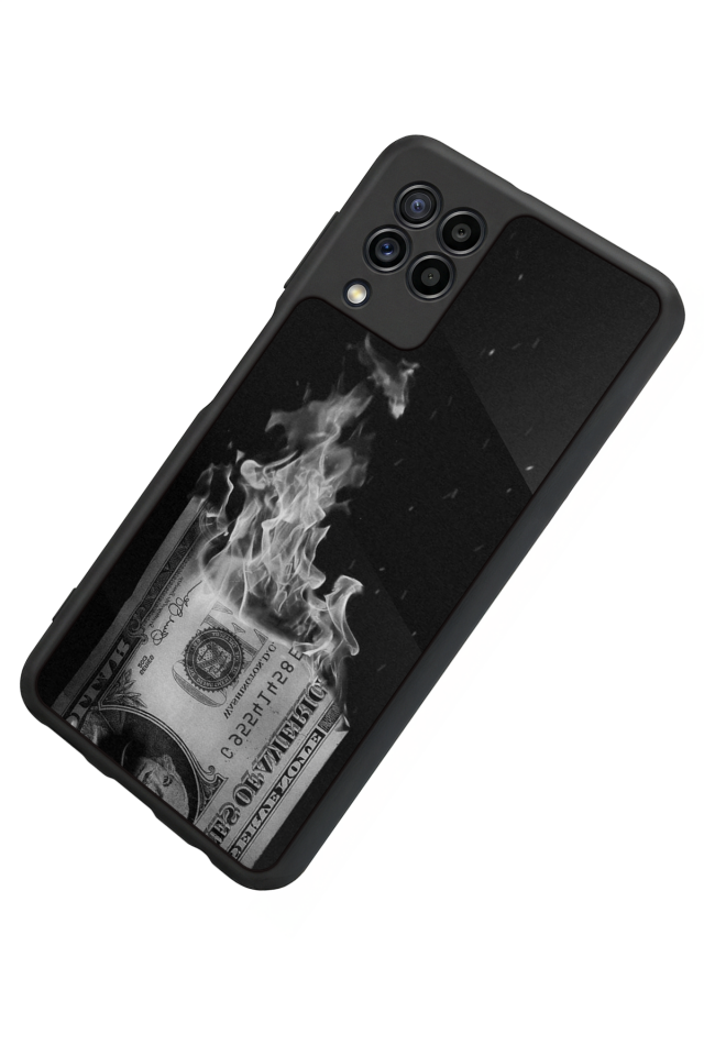 Samsung Galaxy M32 Uyumlu Para Tasarımlı Glossy Premium Kılıf