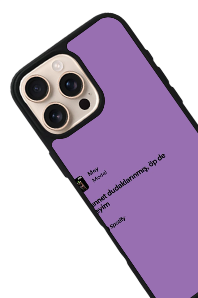 iPhone 16 Pro Max Uyumlu Sarki Sozleri Tasarımlı Glossy Premium Kılıf