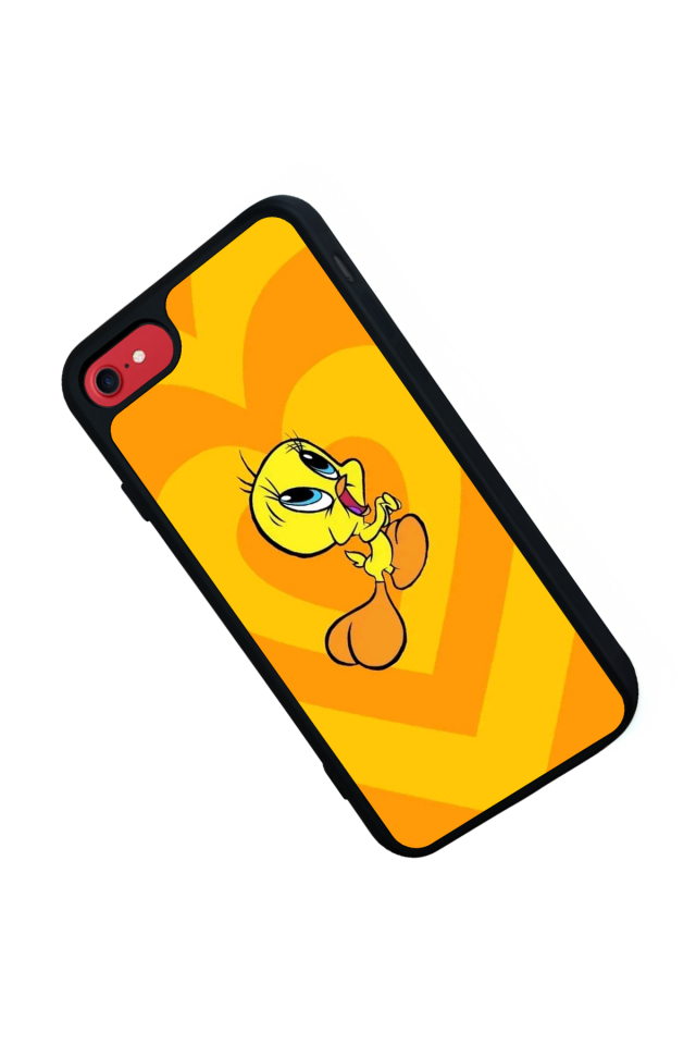 iPhone SE Uyumlu Tweety Tasarımlı Glossy Premium Kılıf