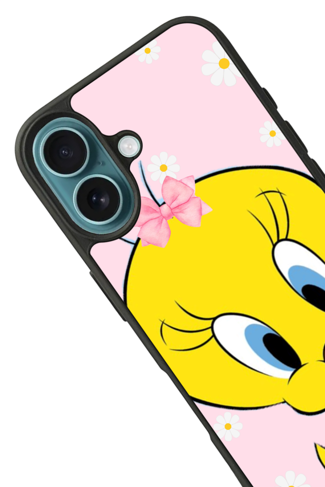iPhone 16 Plus Uyumlu Tweety Tasarımlı Glossy Premium Kılıf