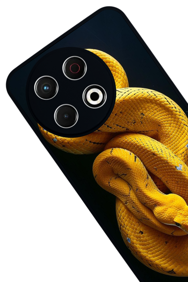 Tecno Spark 30 Pro Uyumlu Yılan Tasarımlı Glossy Premium Kılıf