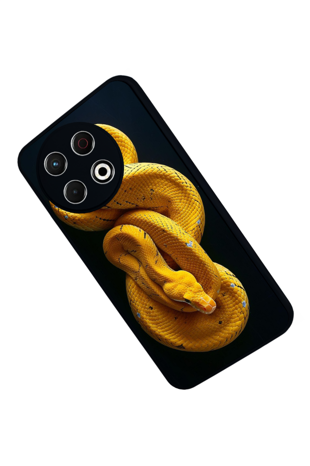 Tecno Spark 30 Pro Uyumlu Yılan Tasarımlı Glossy Premium Kılıf