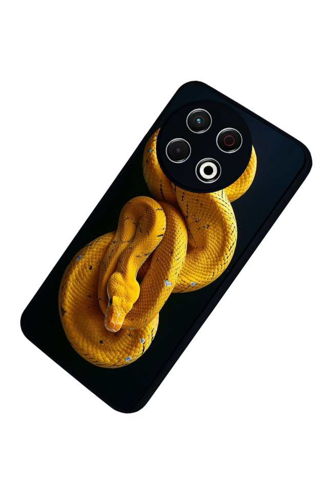 Tecno Spark 30 Pro Uyumlu Yılan Tasarımlı Glossy Premium Kılıf