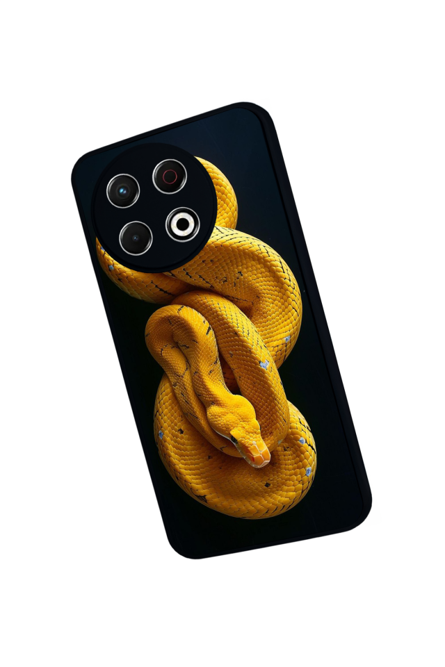 Tecno Spark 30 Pro Uyumlu Yılan Tasarımlı Glossy Premium Kılıf