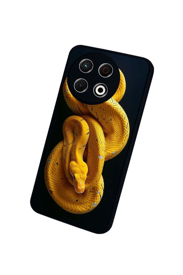 Tecno Spark 30 Pro Uyumlu Yılan Tasarımlı Glossy Premium Kılıf
