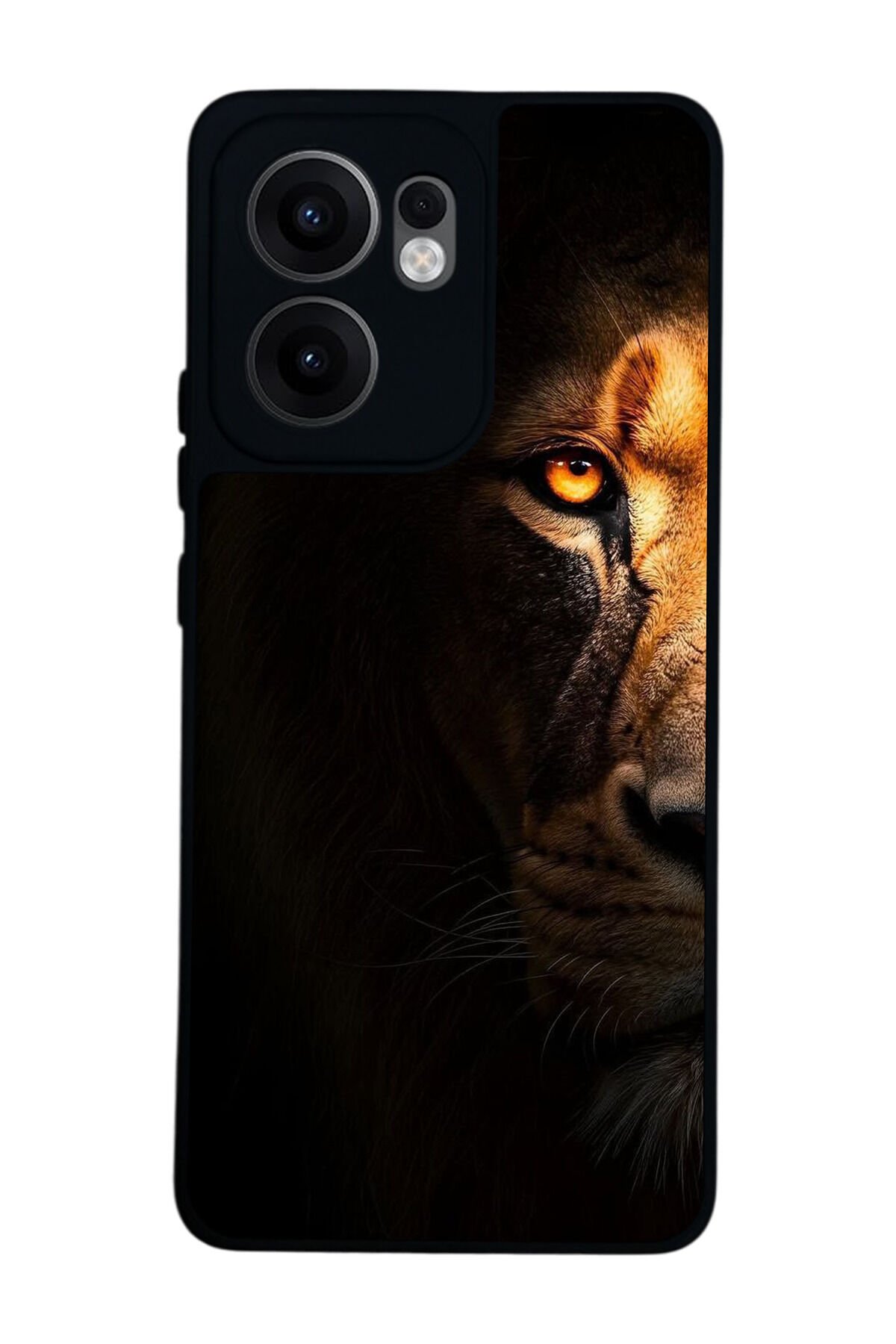 Oppo Reno 13F Uyumlu Aslan Tasarımlı Glossy Premium Kılıf