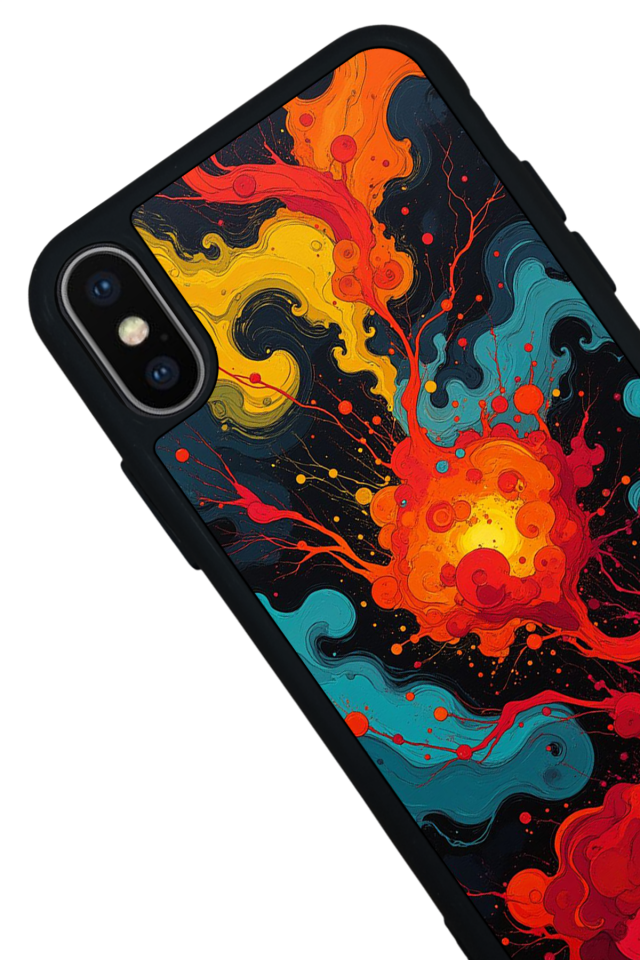 iPhone XS Max Uyumlu Abstract Tasarımlı Glossy Premium Kılıf