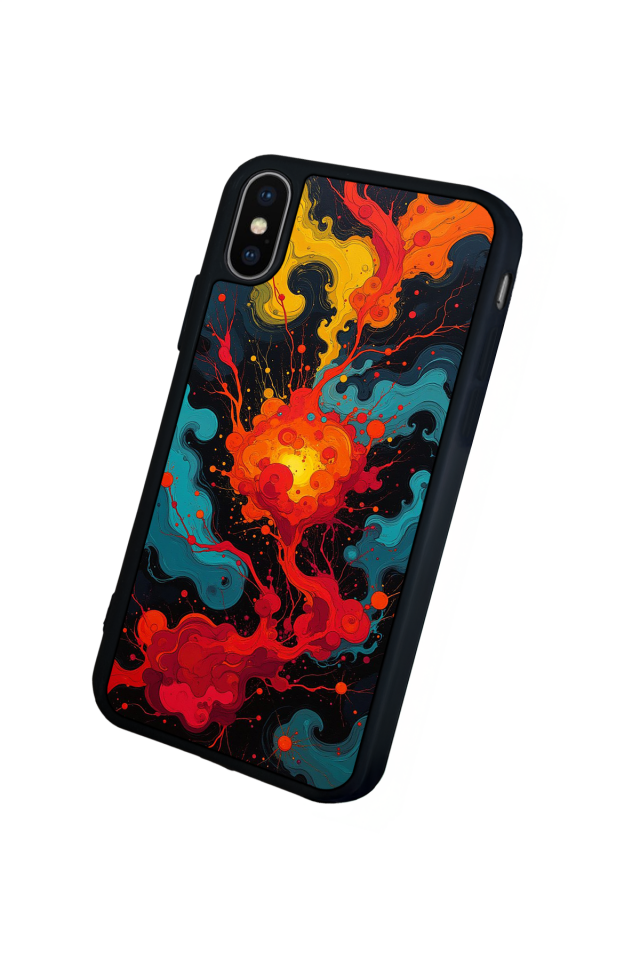 iPhone XS Max Uyumlu Abstract Tasarımlı Glossy Premium Kılıf