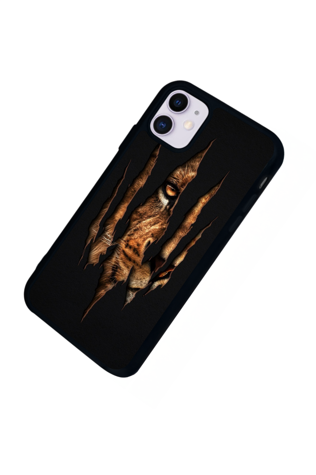 iPhone 11 Uyumlu Aslan Tasarımlı Glossy Premium Kılıf