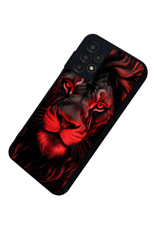 Samsung Galaxy A13 Uyumlu Aslan Tasarımlı Glossy Premium Kılıf