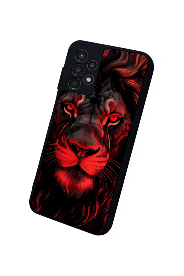 Samsung Galaxy A13 Uyumlu Aslan Tasarımlı Glossy Premium Kılıf