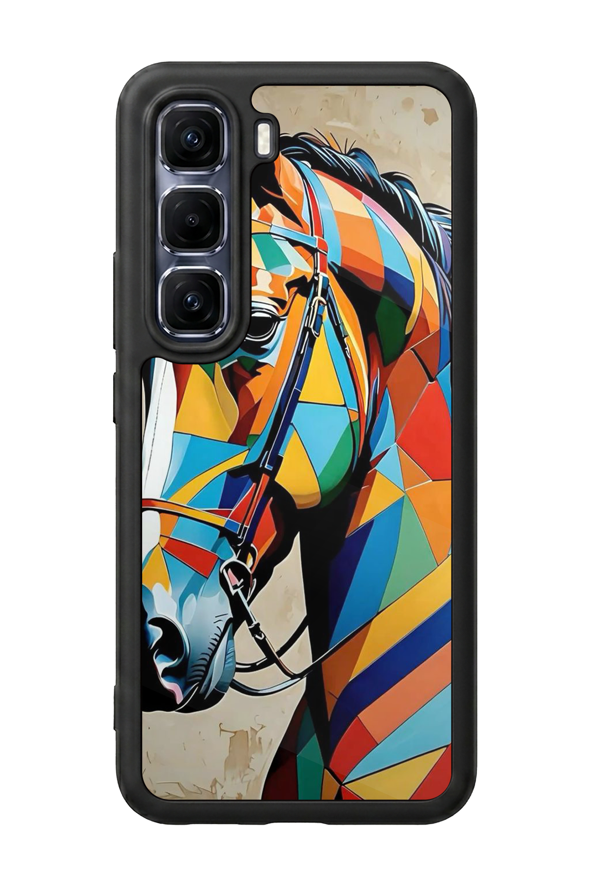 Infinix Hot 60 Pro Plus Uyumlu At Horse Tasarımlı Glossy Premium Kılıf