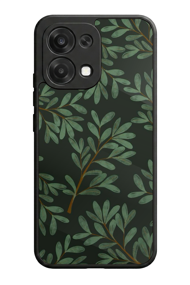 Oppo A6 Pro Uyumlu Botanik Tasarımlı Glossy Premium Kılıf