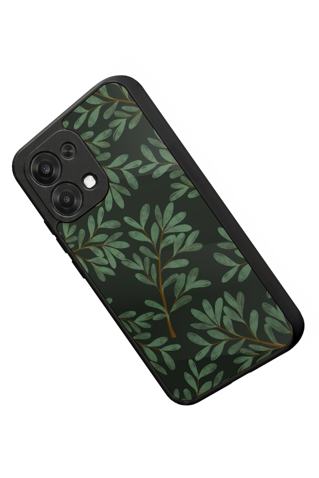 Oppo A6 Pro Uyumlu Botanik Tasarımlı Glossy Premium Kılıf