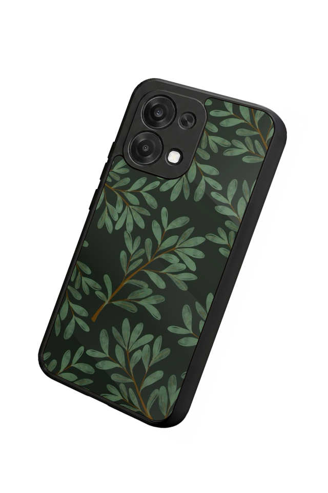 Oppo A6 Pro Uyumlu Botanik Tasarımlı Glossy Premium Kılıf
