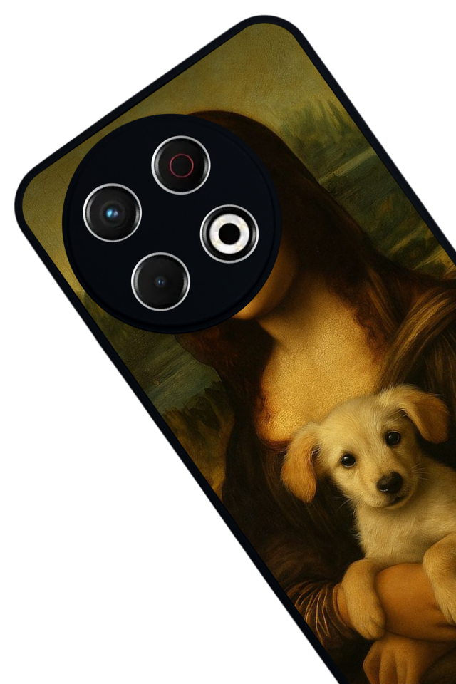 Tecno Spark 30 Pro Uyumlu Monalisa Tasarımlı Glossy Premium Kılıf