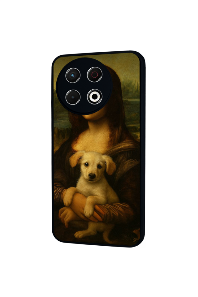 Tecno Spark 30 Pro Uyumlu Monalisa Tasarımlı Glossy Premium Kılıf