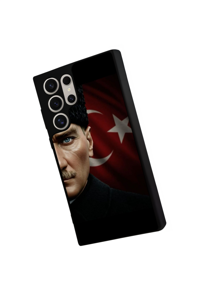 Samsung Galaxy S23 Ultra Uyumlu Mustafa Kemal Ataturk Tasarımlı Glossy Premium Kılıf