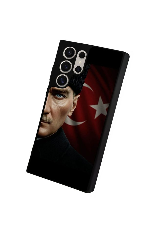 Samsung Galaxy S23 Ultra Uyumlu Mustafa Kemal Ataturk Tasarımlı Glossy Premium Kılıf