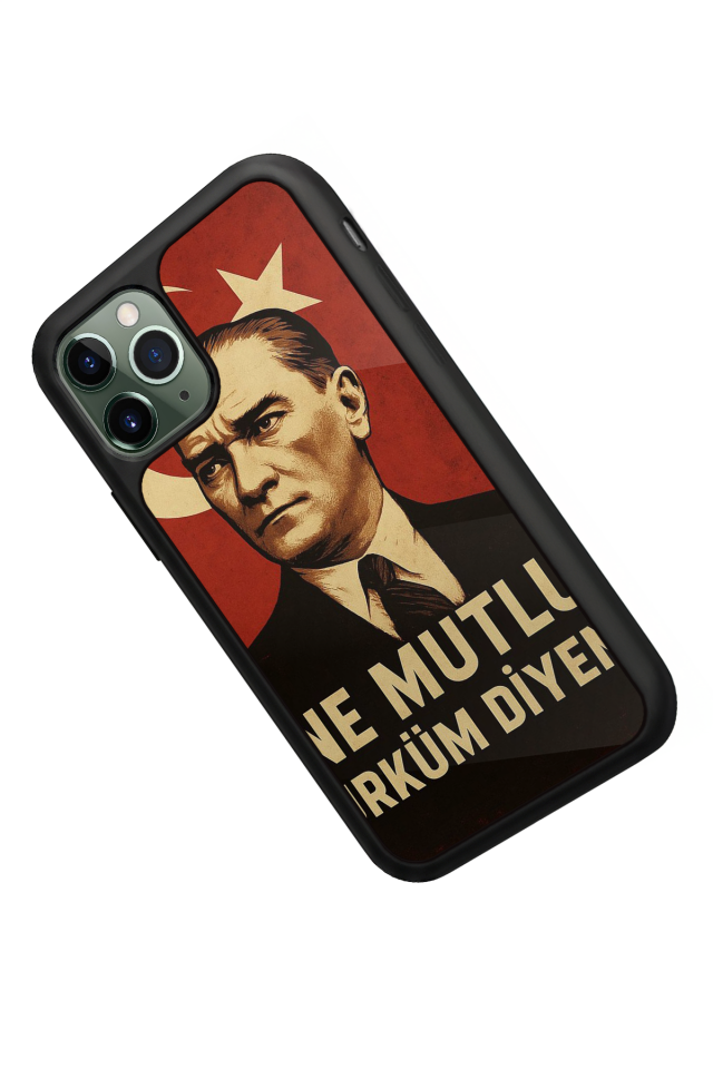 iPhone 11 Pro Uyumlu  Mustafa Kemal Ataturk Tasarımlı Glossy Premium Kılıf