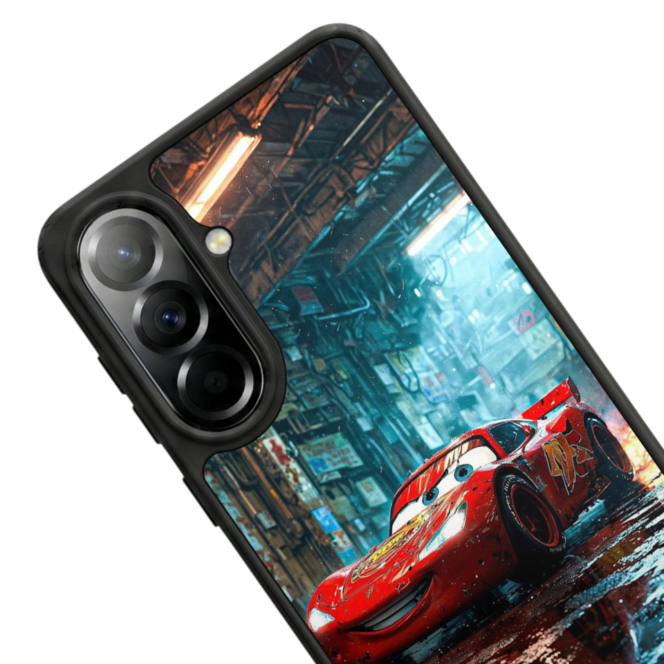 Samsung Galaxy A57 Uyumlu Şimsek McQueen Tasarımlı Glossy Premium Kılıf