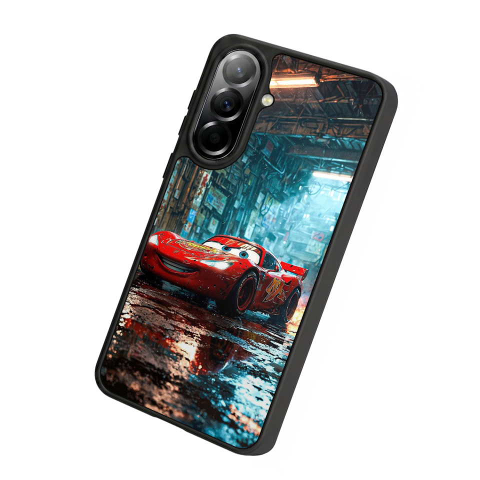 Samsung Galaxy A57 Uyumlu Şimsek McQueen Tasarımlı Glossy Premium Kılıf