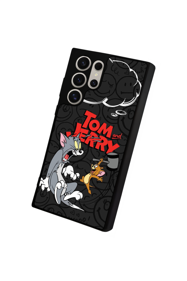Samsung Galaxy S24 Ultra Uyumlu Tom And Jerry Tasarımlı Glossy Premium Kılıf
