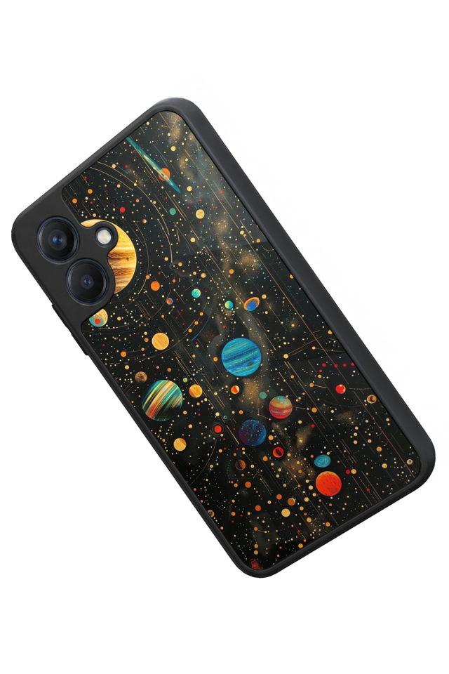 Samsung Galaxy A07 Uyumlu Uzay Tasarımlı Glossy Premium Kılıf