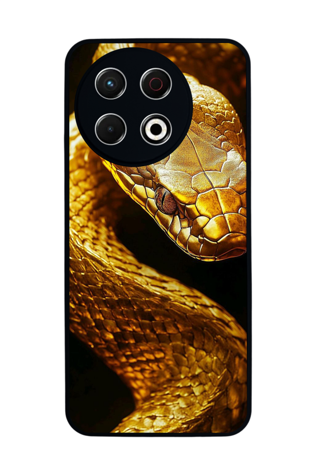 Tecno Spark 30 Pro Uyumlu Yılan Tasarımlı Glossy Premium Kılıf