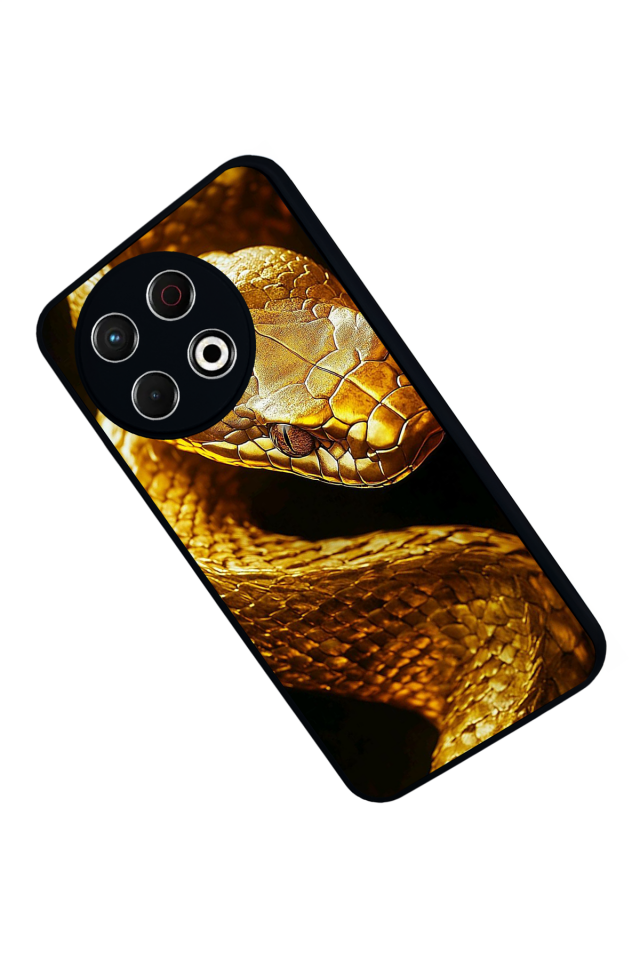 Tecno Spark 30 Pro Uyumlu Yılan Tasarımlı Glossy Premium Kılıf