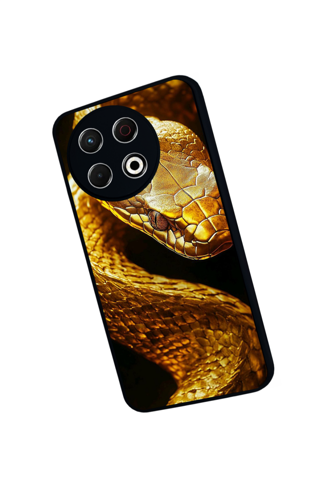 Tecno Spark 30 Pro Uyumlu Yılan Tasarımlı Glossy Premium Kılıf