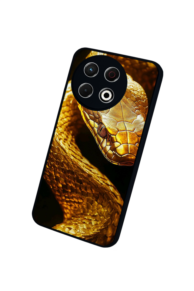 Tecno Spark 30 Pro Uyumlu Yılan Tasarımlı Glossy Premium Kılıf