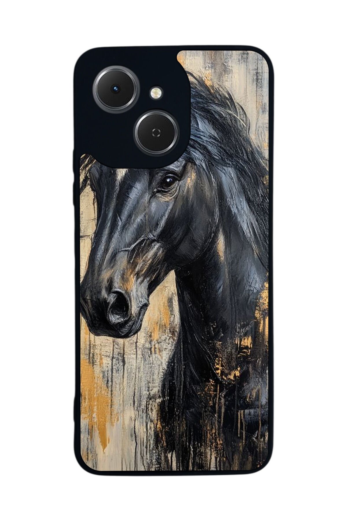 Tecno Spark 40C Uyumlu At Horse Tasarımlı Glossy Premium Kılıf