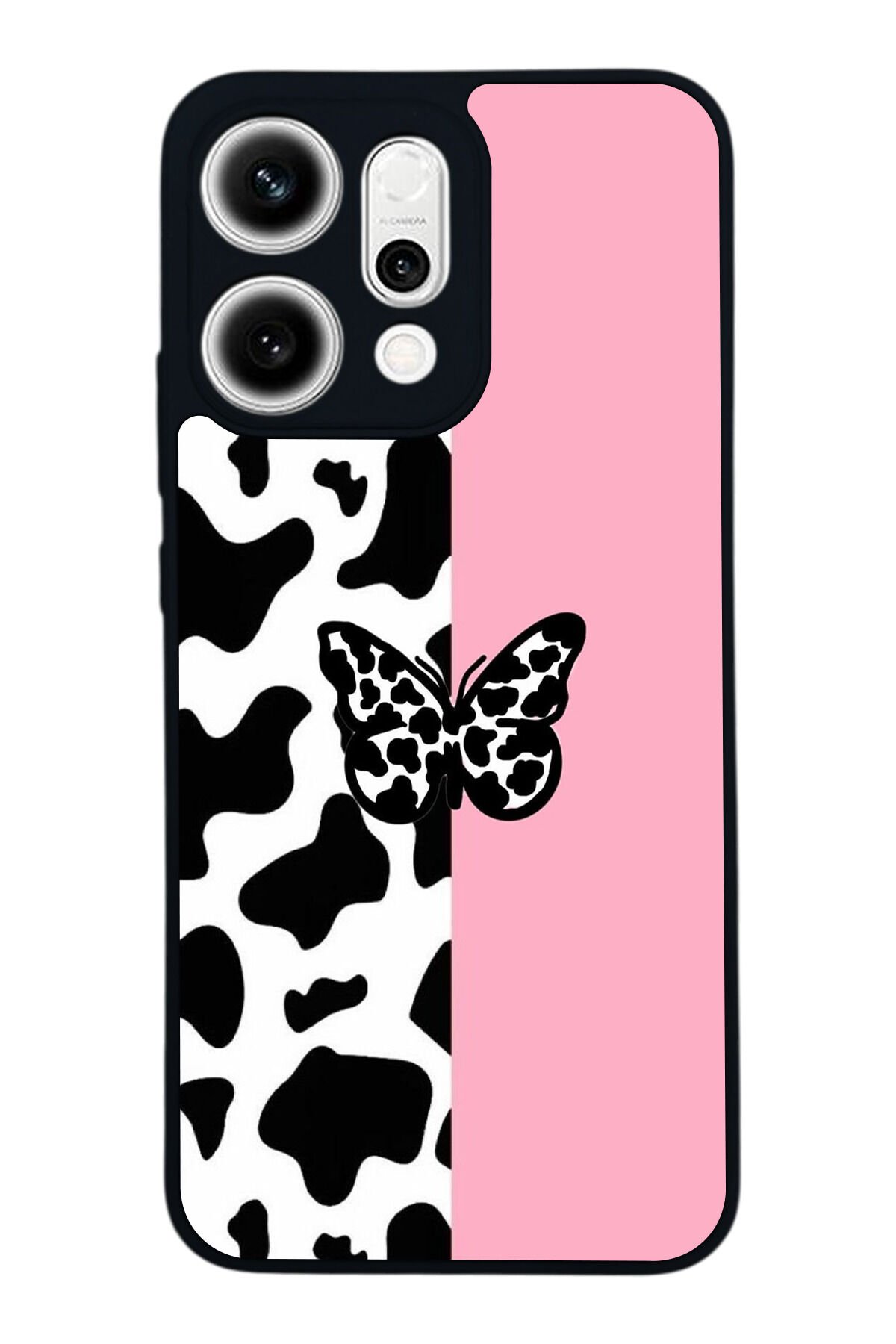 Oppo Reno 14 Uyumlu Kelebek Tasarımlı Glossy Premium Kılıf