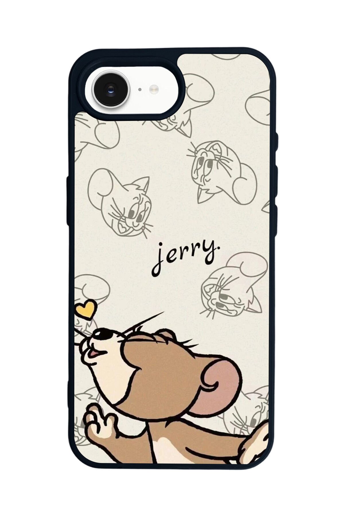 iPhone 16E Uyumlu Tom And Jerry Tasarımlı Glossy Premium Kılıf