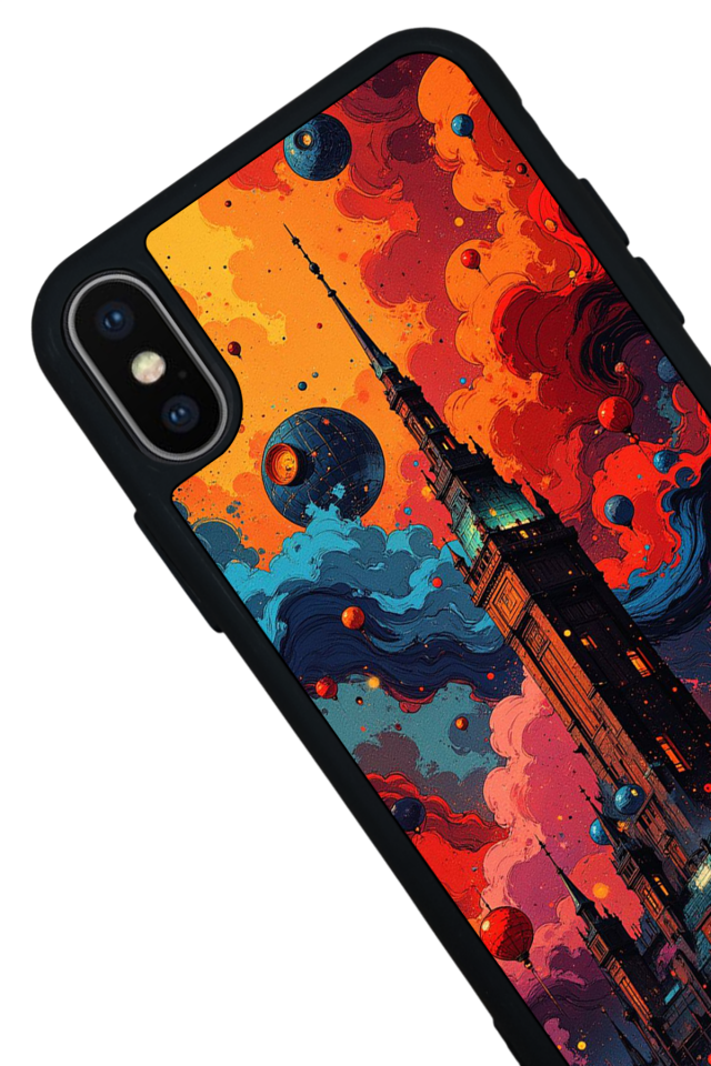 iPhone XS Max Uyumlu Abstract Tasarımlı Glossy Premium Kılıf