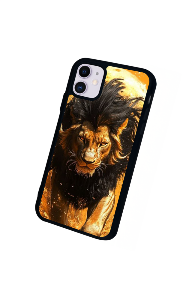 iPhone 11 Uyumlu Aslan Tasarımlı Glossy Premium Kılıf