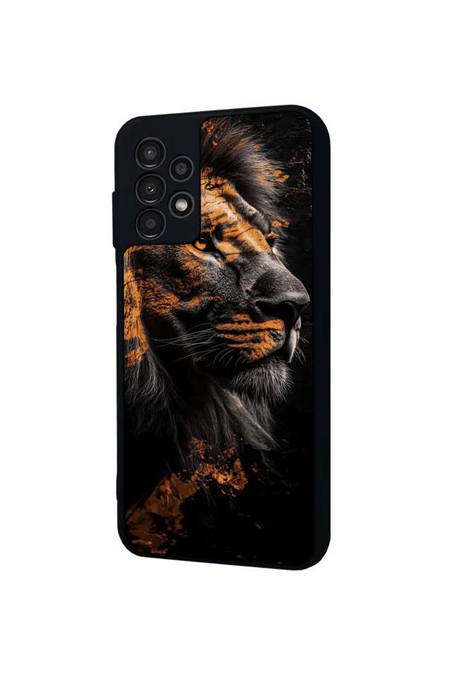 Samsung Galaxy A13 Uyumlu Aslan Tasarımlı Glossy Premium Kılıf