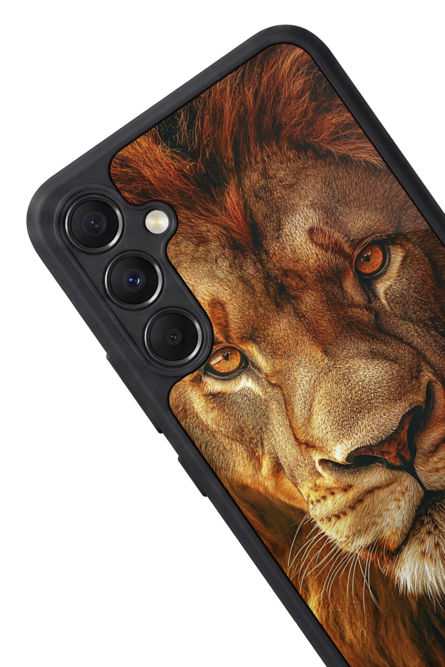 Samsung Galaxy M34 Uyumlu Aslan Tasarımlı Glossy Premium Kılıf