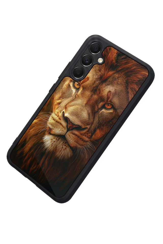 Samsung Galaxy M34 Uyumlu Aslan Tasarımlı Glossy Premium Kılıf