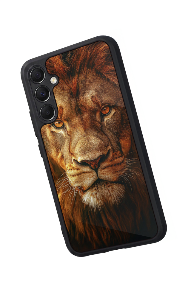 Samsung Galaxy M34 Uyumlu Aslan Tasarımlı Glossy Premium Kılıf