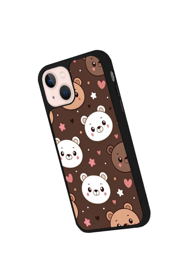 iPhone 13/14 Uyumlu Ayı Tasarımlı Glossy Premium Kılıf