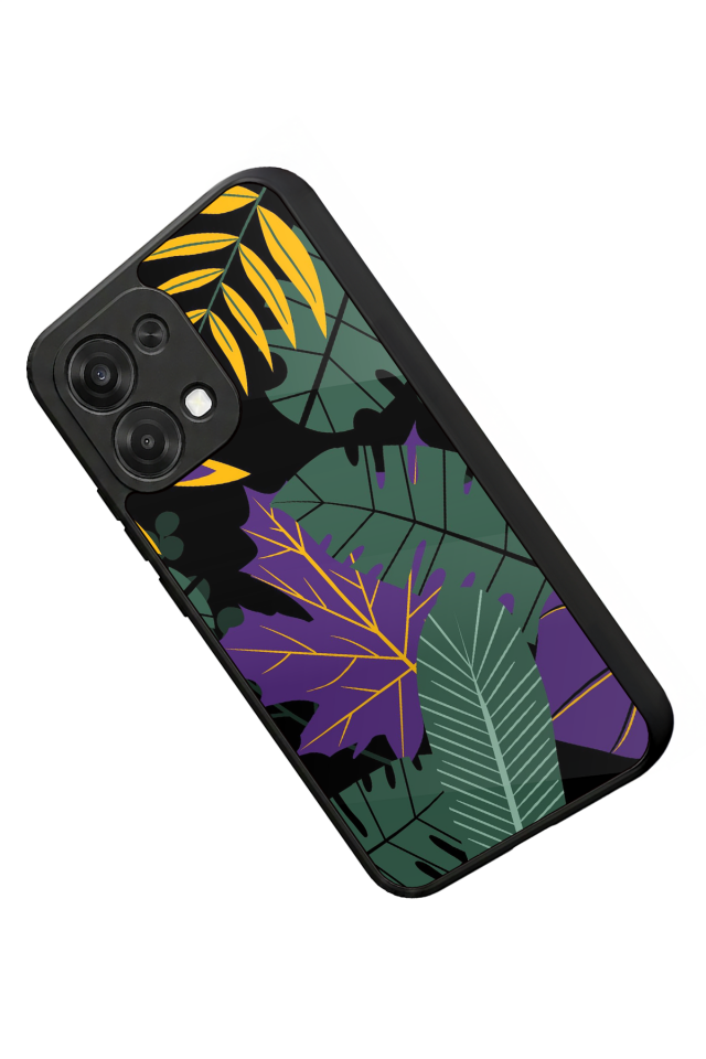 Oppo A6 Pro Uyumlu Botanik Tasarımlı Glossy Premium Kılıf