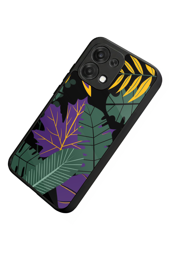 Oppo A6 Pro Uyumlu Botanik Tasarımlı Glossy Premium Kılıf