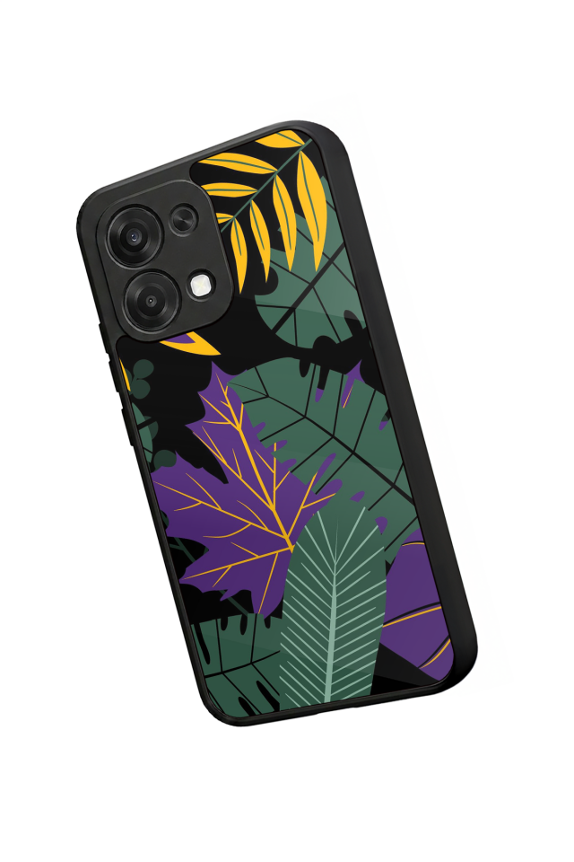 Oppo A6 Pro Uyumlu Botanik Tasarımlı Glossy Premium Kılıf